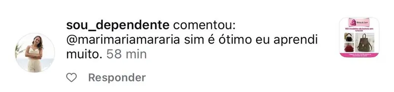 Comentário de aluna